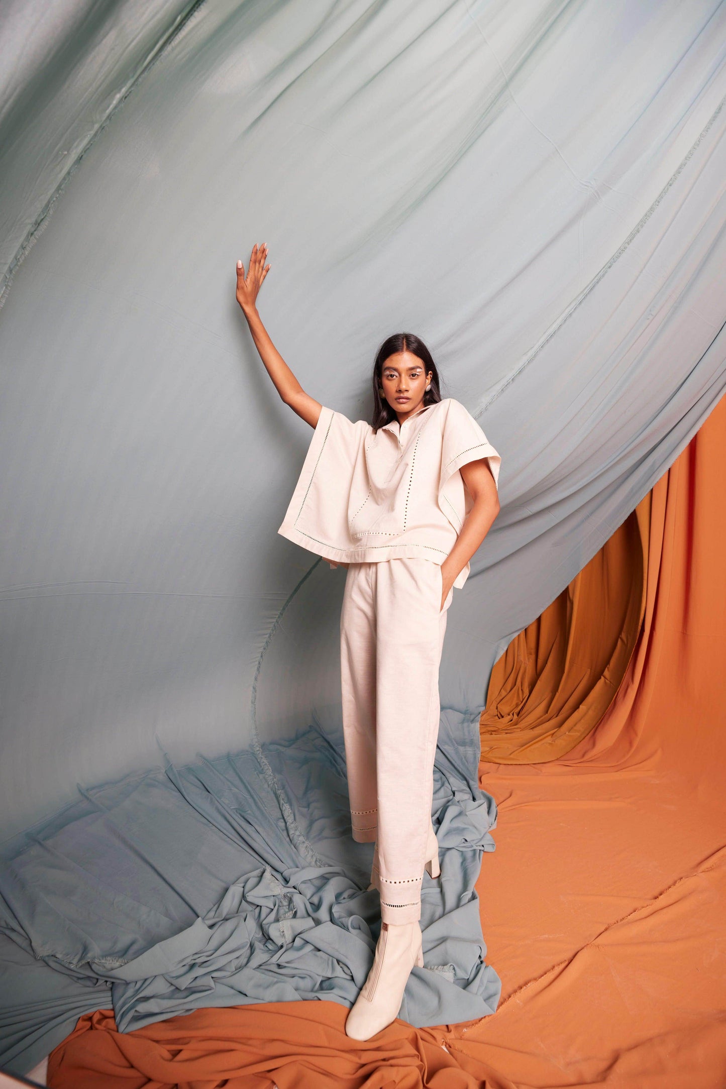 LINEN LACE PANTS - dash and dot