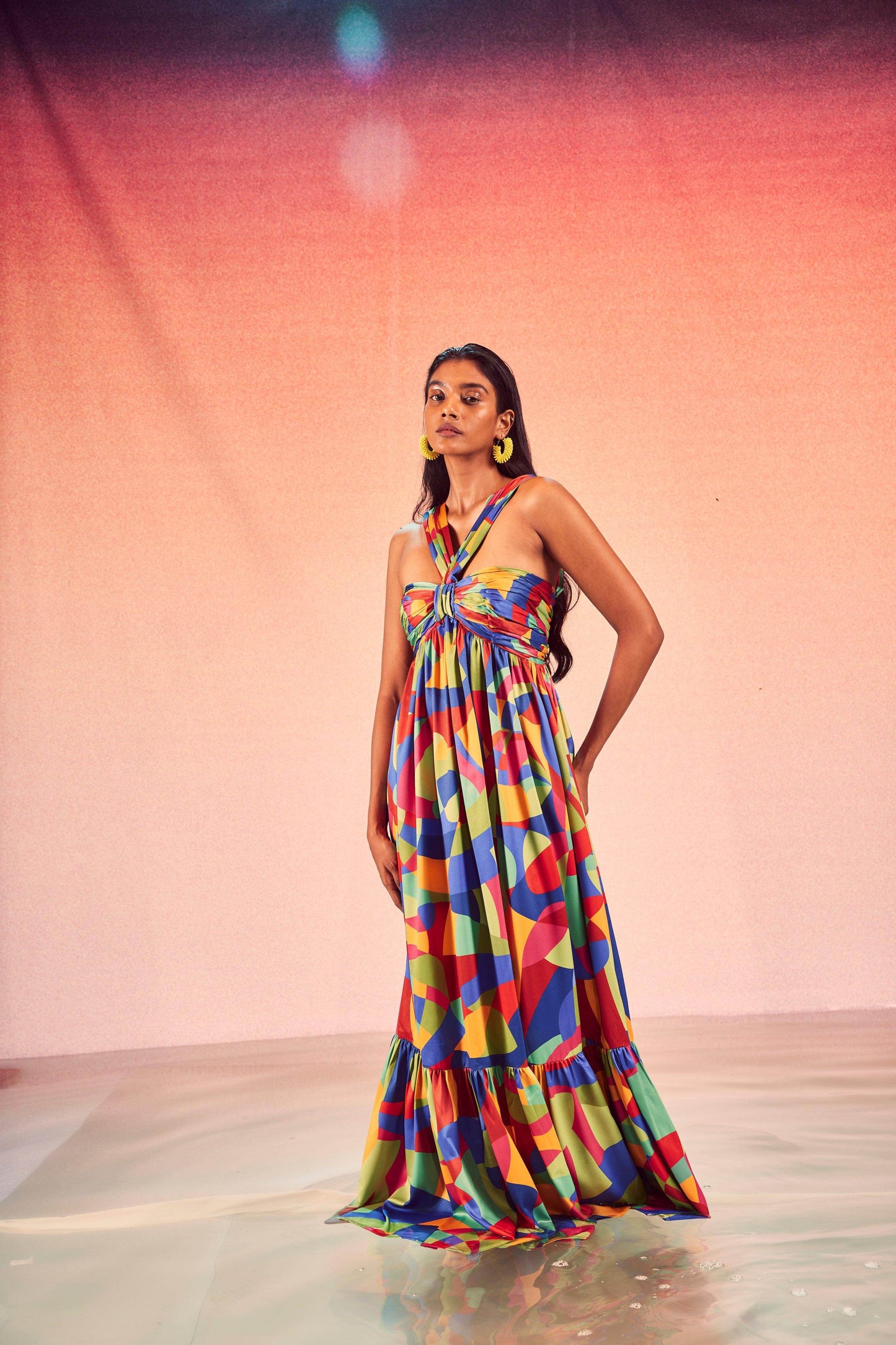 TIERED ABSTRACT MAXI - dash and dot