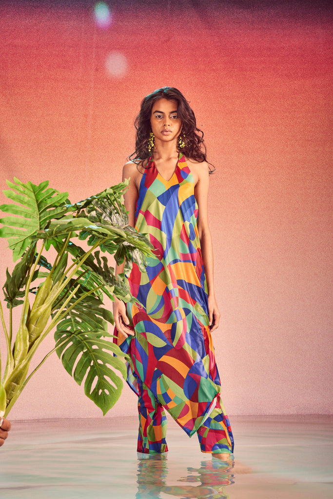 ABSTRACT HALTER SET - dash and dot dash and dot