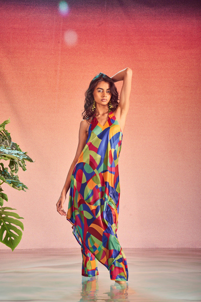 ABSTRACT HALTER SET - dash and dot dash and dot