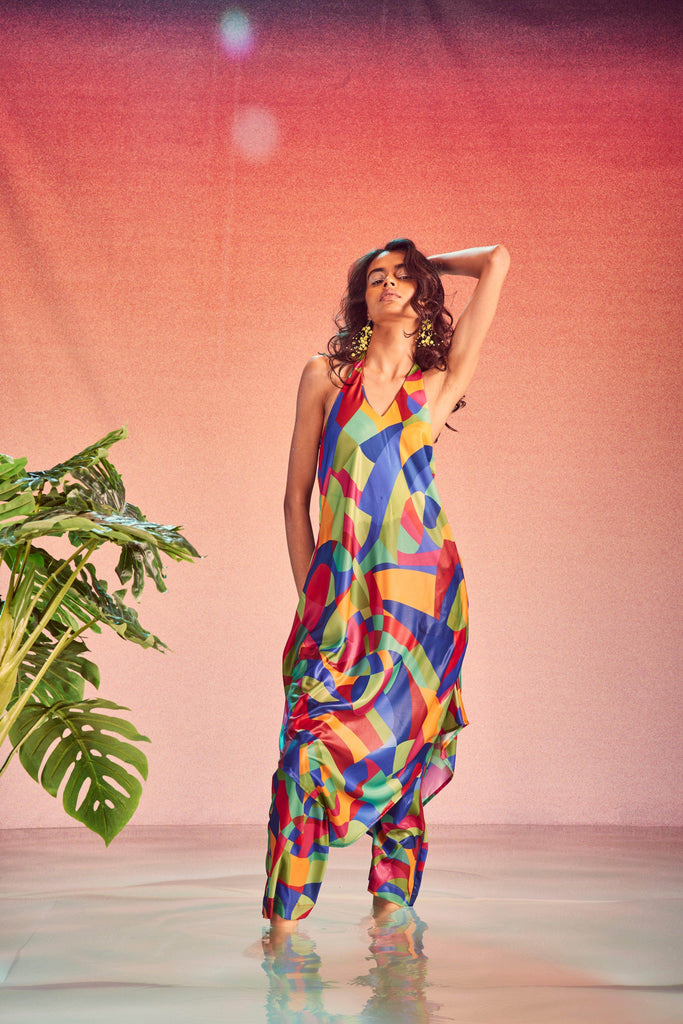 ABSTRACT HALTER SET - dash and dot dash and dot