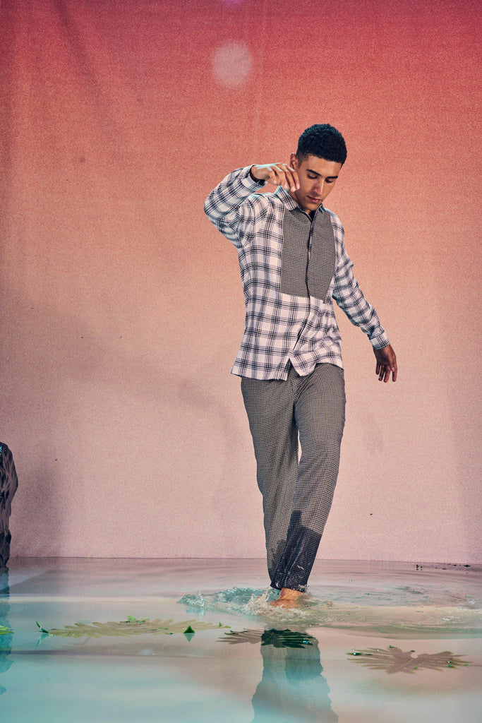 BIB CHECK SHIRT - dash and dot dash and dot