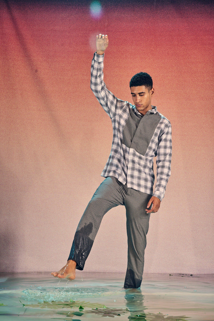 CHECKED PANTS - dash and dot dash and dot