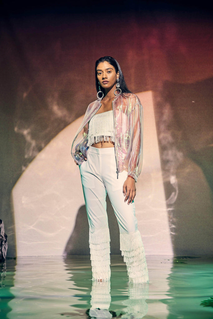 FRINGE HEM PANT - dash and dot dash and dot