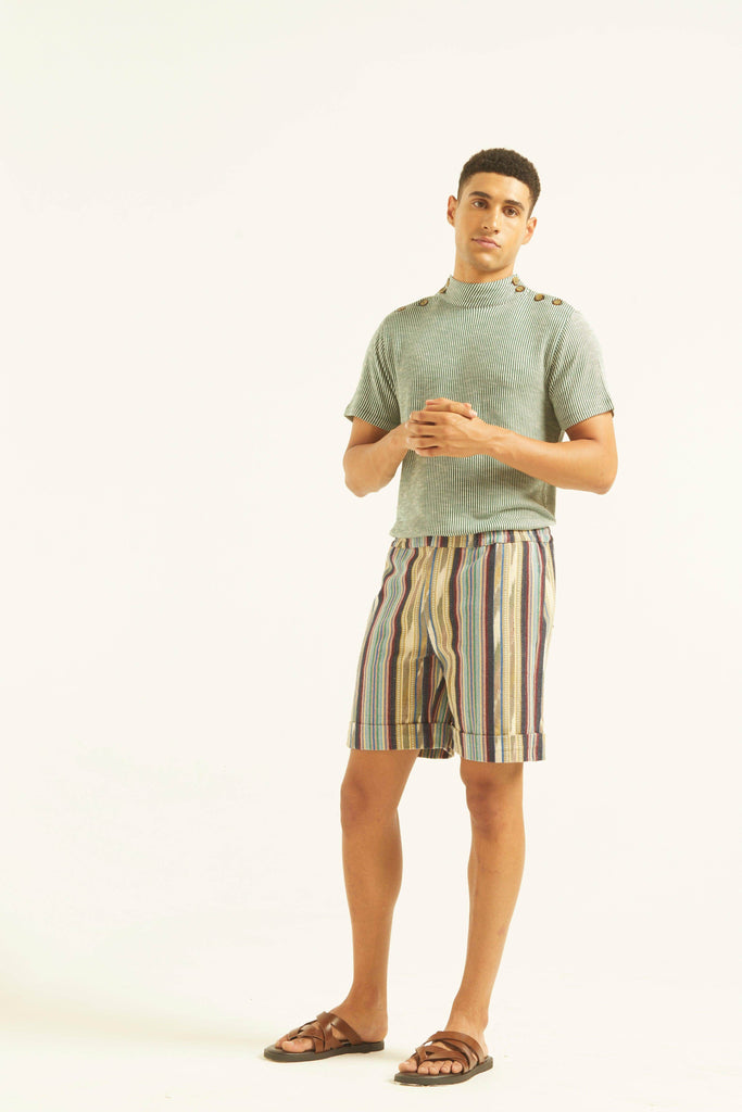 TRIBAL STRIPE SHORTS - dash and dot dash and dot