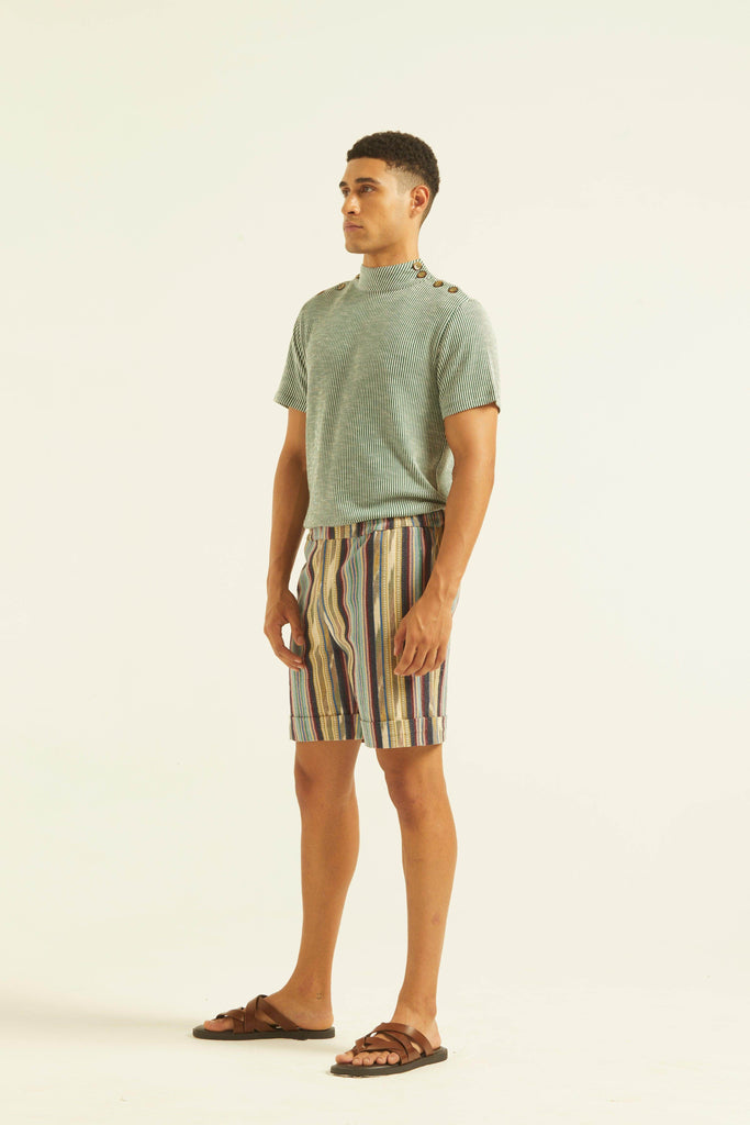 TRIBAL STRIPE SHORTS - dash and dot dash and dot