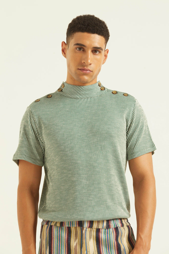 TWO SHOULDER PLACKET POLO - dash and dot dash and dot