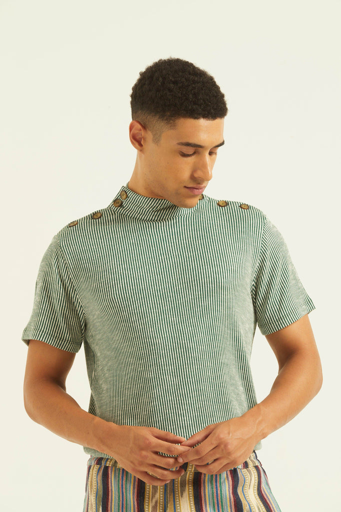 TWO SHOULDER PLACKET POLO - dash and dot dash and dot