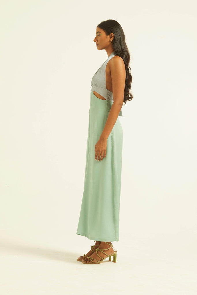 HALTER CUTOUT JUMPSUIT - dash and dot dash and dot