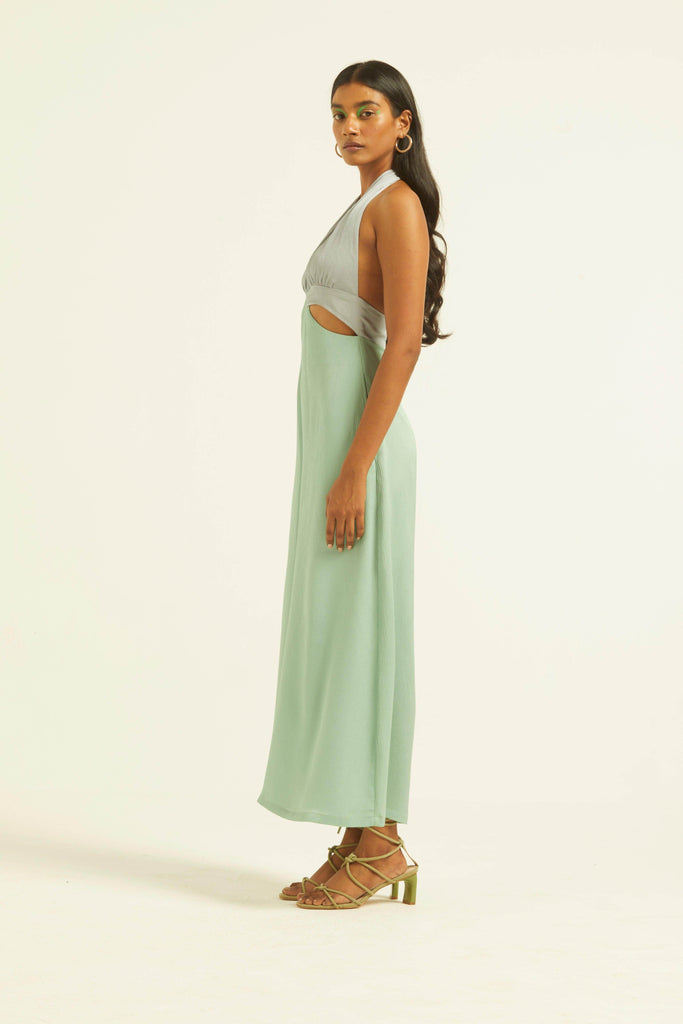 HALTER CUTOUT JUMPSUIT - dash and dot dash and dot