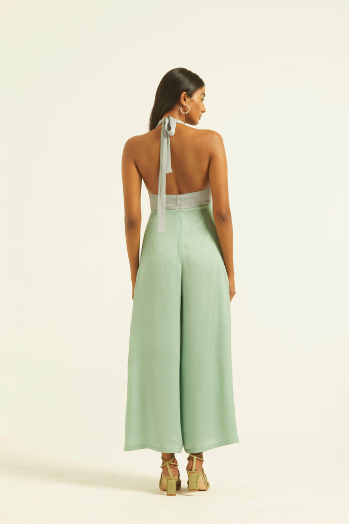 HALTER CUTOUT JUMPSUIT - dash and dot dash and dot