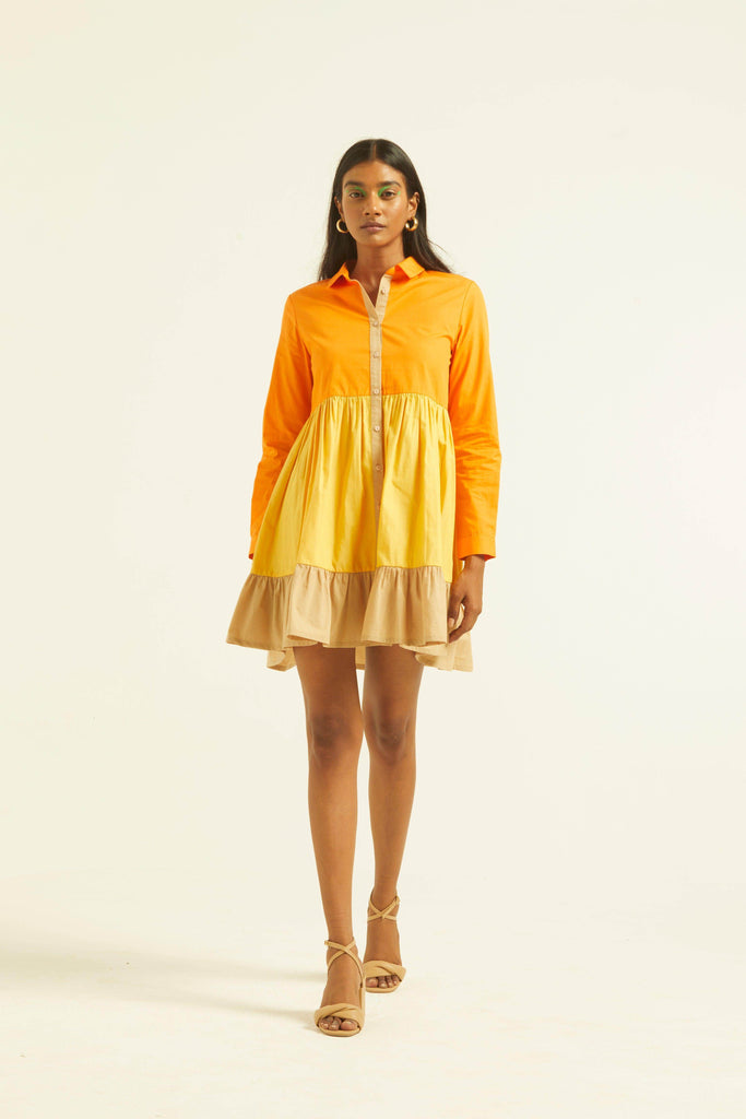 COLOR BLOCKED TIERED MINI - dash and dot dash and dot