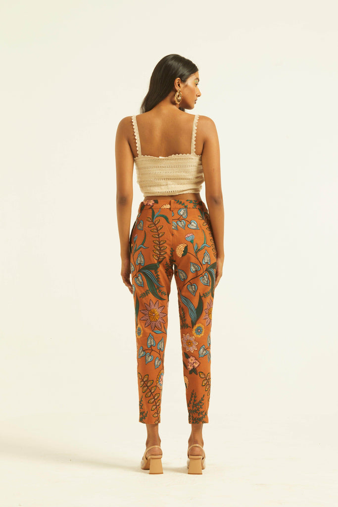 MUSTARD EMBROIDERED PANTS - dash and dot dash and dot