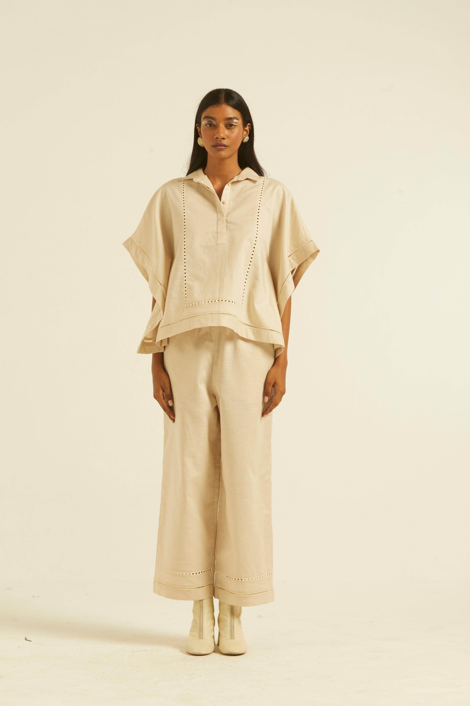 LINEN LACE PANTS - dash and dot