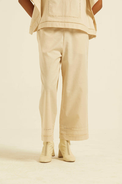 LINEN LACE PANTS - dash and dot