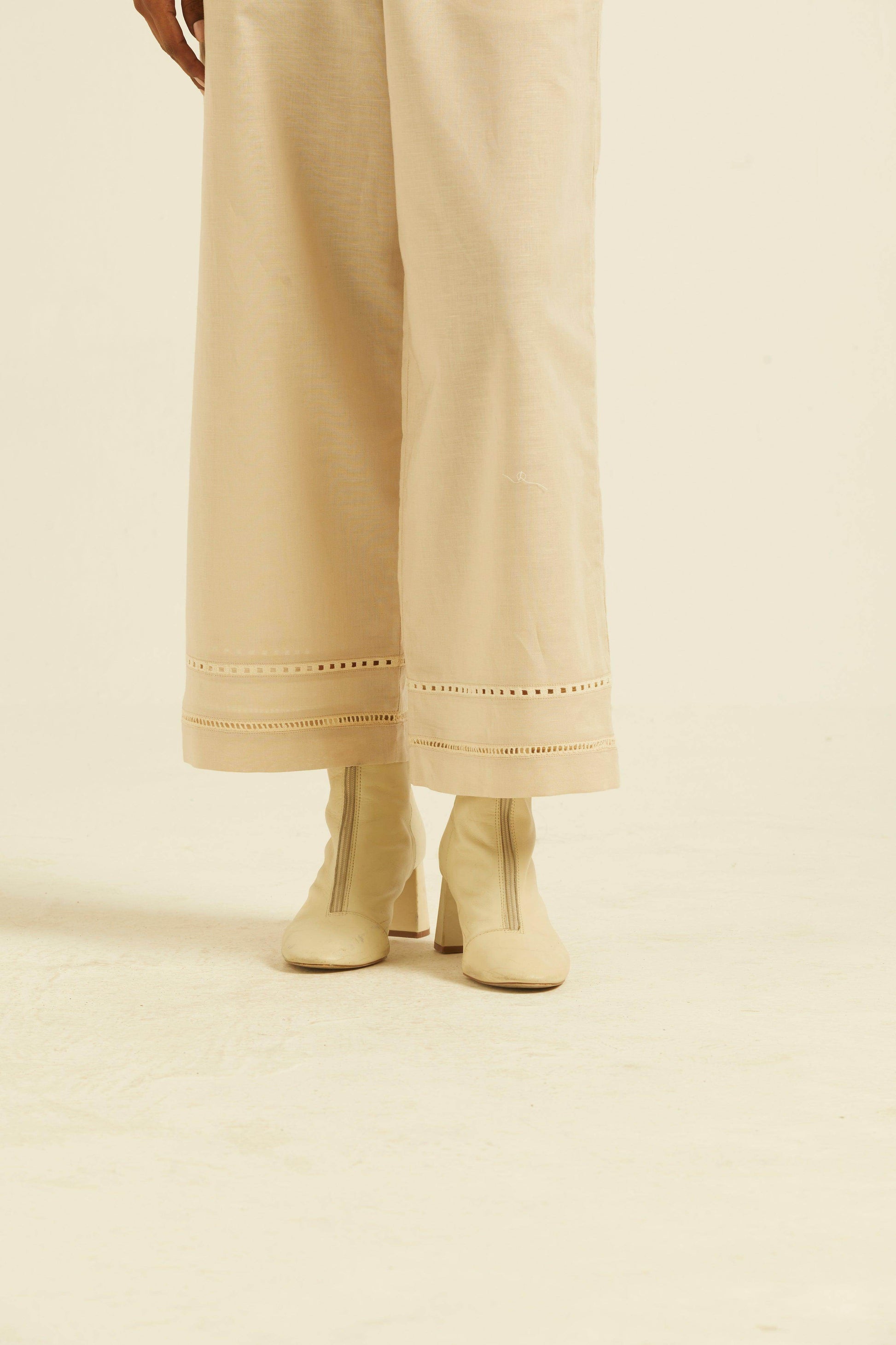 LINEN LACE PANTS - dash and dot