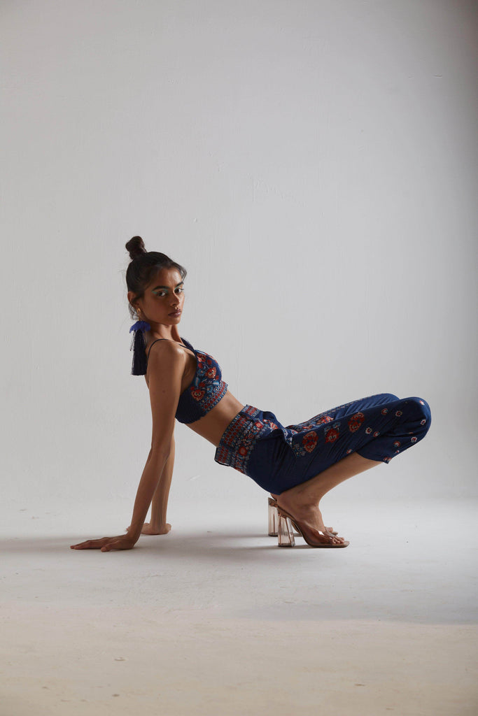 DENIM EMBROIDERED PANT - dash and dot dash and dot