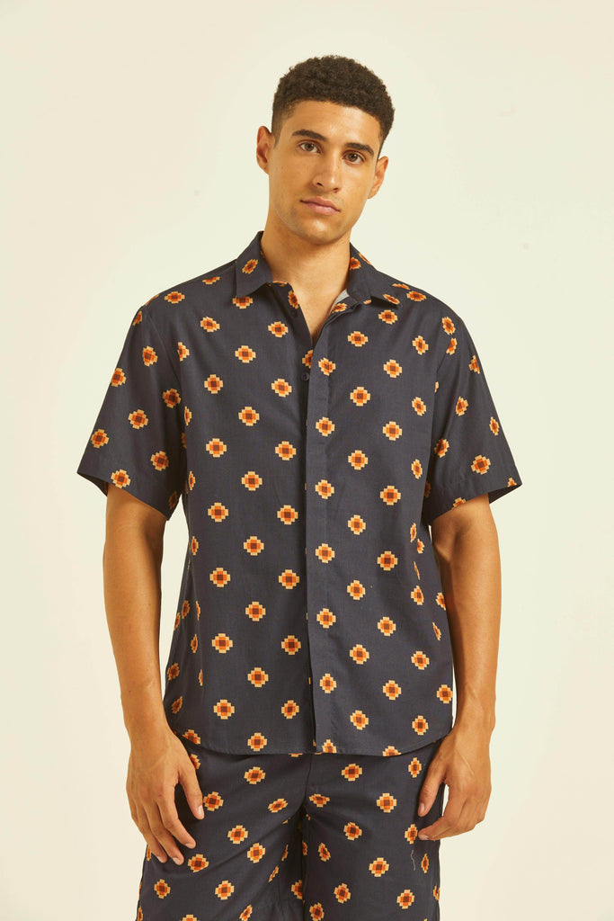 MULTI MOTIF SHIRT - dash and dot dash and dot