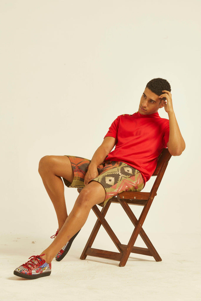 TRIBAL SHORTS - dash and dot dash and dot