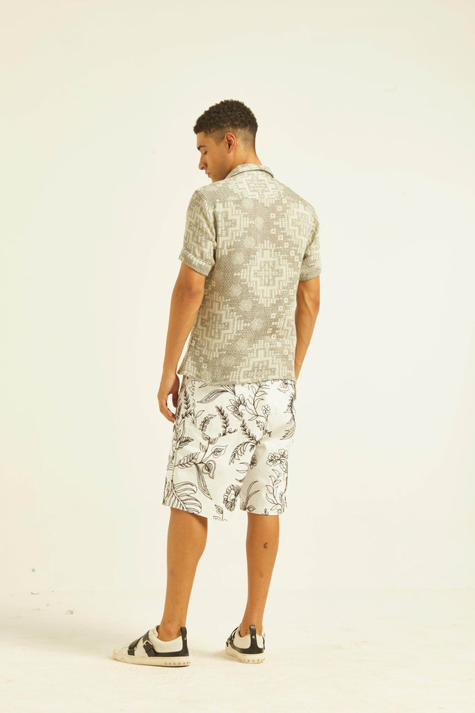 EMBROIDERED LONG SHORTS - dash and dot dash and dot