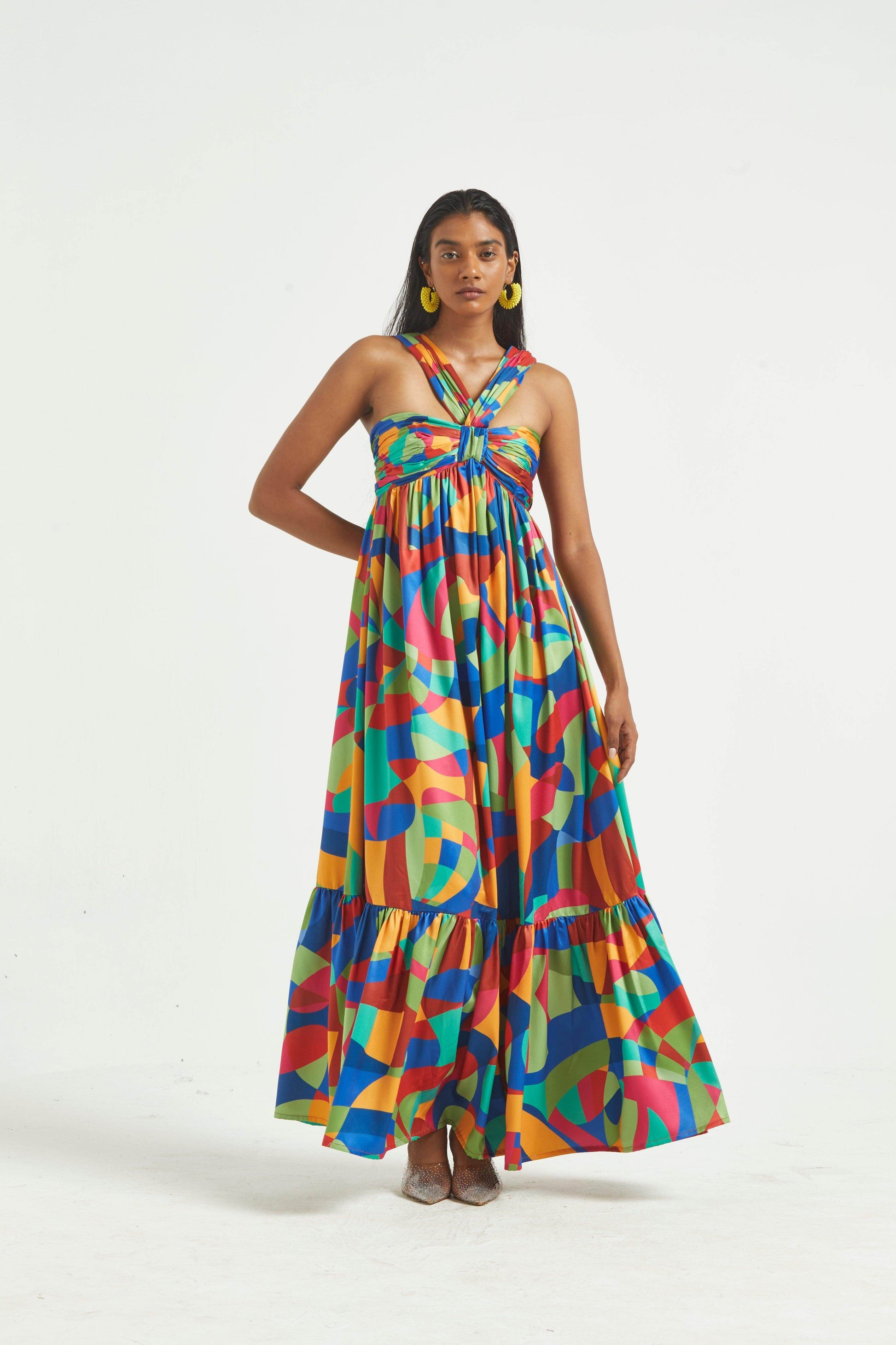 TIERED ABSTRACT MAXI - dash and dot