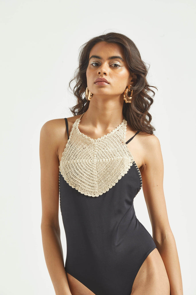 CROCHET NECK SWIMSUIT - dash and dot dash and dot