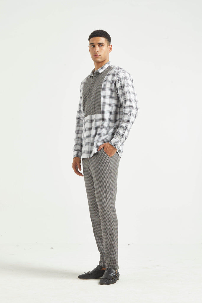 BIB CHECKED SET - dash and dot dash and dot