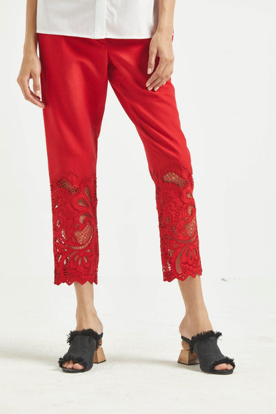EMBORIDERED HEM PANT - dash and dot