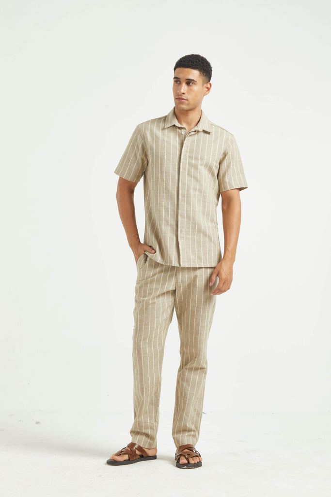 STRIPE COTTON PANT - dash and dot dash and dot