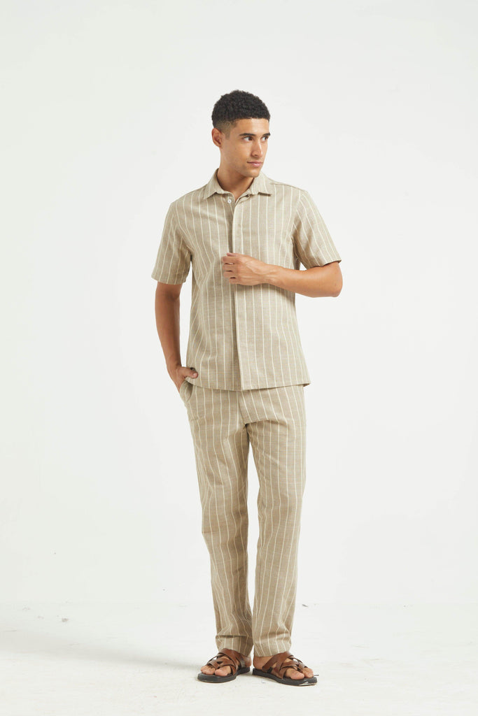 STRIPE COTTON PANT - dash and dot dash and dot