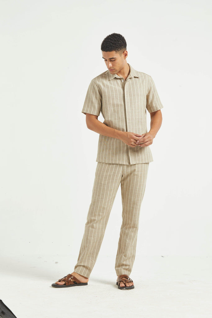 STRIPE COTTON PANT - dash and dot dash and dot