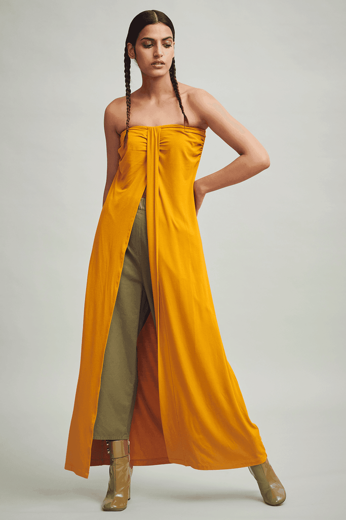 STRAPLESS TWISTED LONG TOP - dash and dot dash and dot