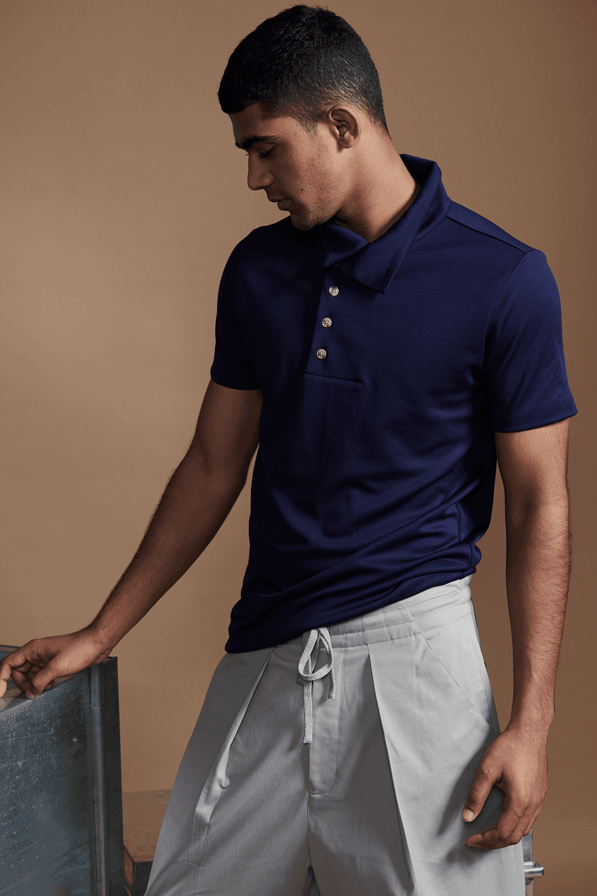 OFF CENTER PLACKET POLO - dash and dot