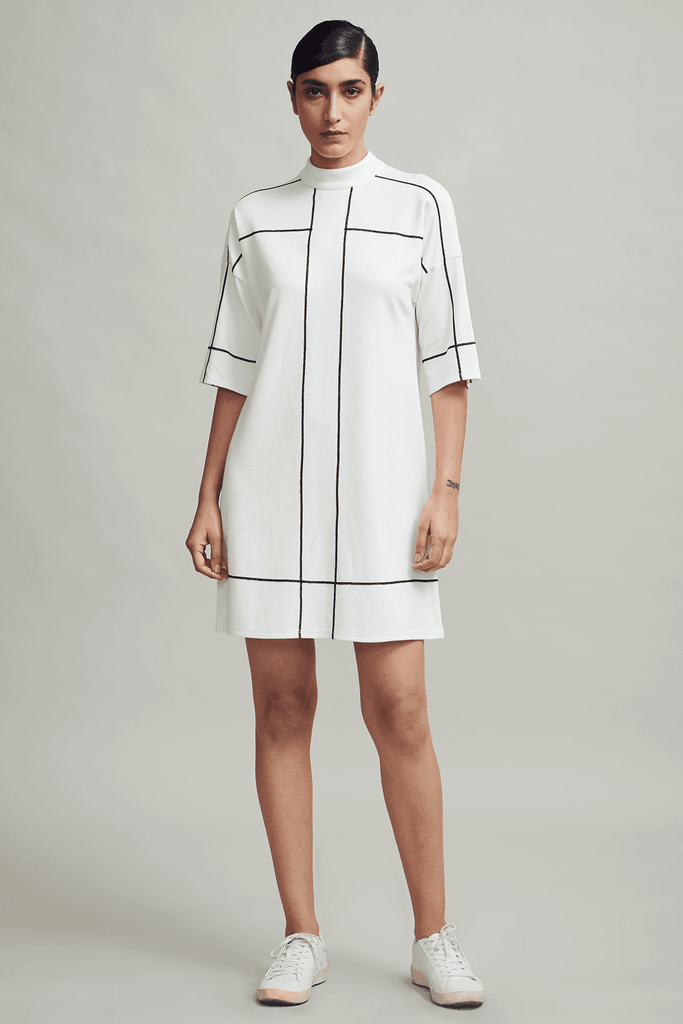 HIGH NECK DRESS - dash and dot dash and dot