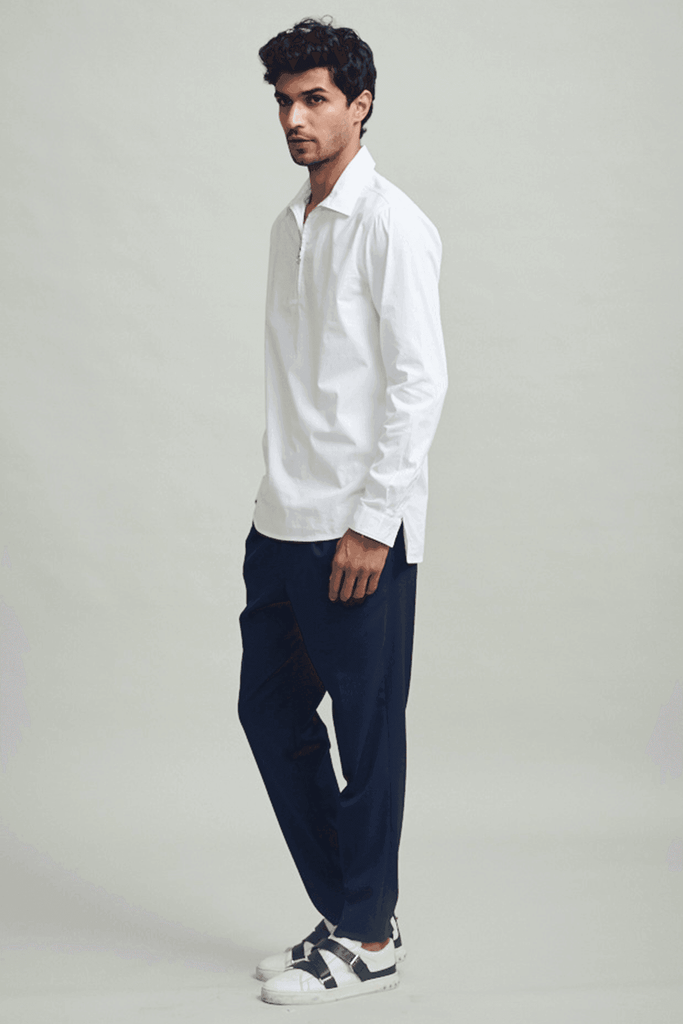 ZIP FRONT POPOVER - dash and dot dash and dot