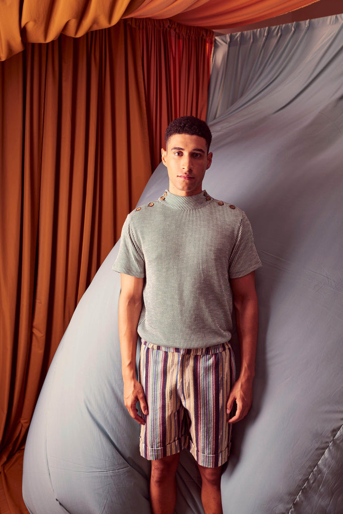 TRIBAL STRIPE SHORTS - dash and dot dash and dot