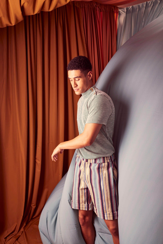 TRIBAL STRIPE SHORTS - dash and dot dash and dot