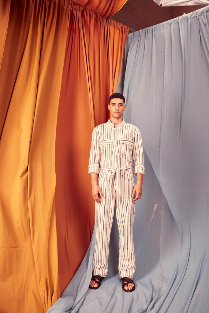 STRIPE JUMPSUIT - dash and dot dash and dot