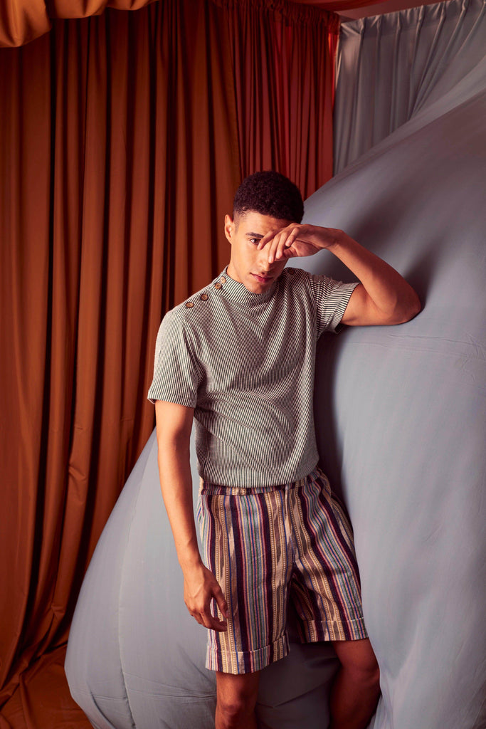 TRIBAL STRIPE SHORTS - dash and dot dash and dot