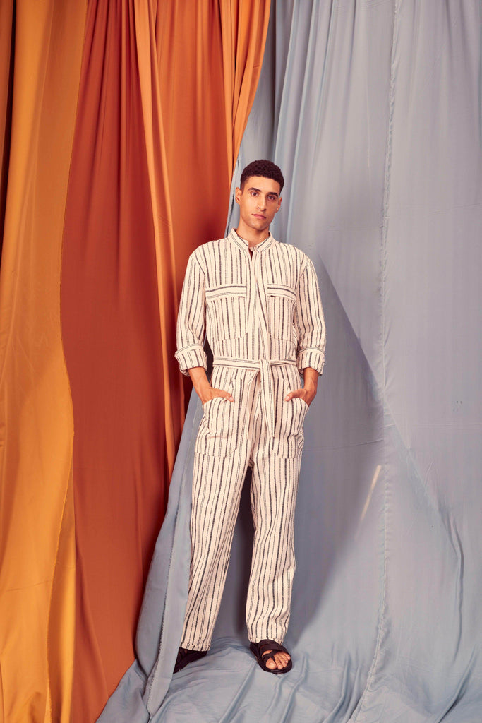 STRIPE JUMPSUIT - dash and dot dash and dot