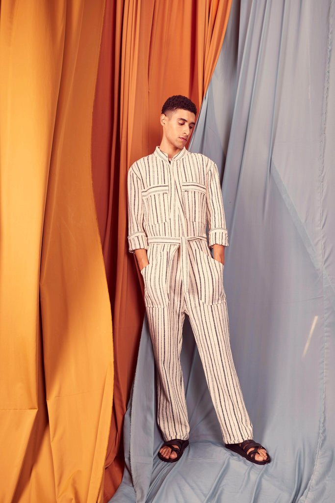 STRIPE JUMPSUIT - dash and dot dash and dot