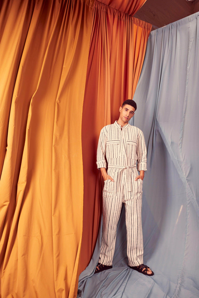 STRIPE JUMPSUIT - dash and dot dash and dot