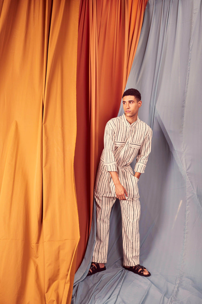 STRIPE JUMPSUIT - dash and dot dash and dot