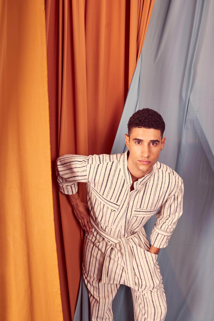 STRIPE JUMPSUIT - dash and dot dash and dot