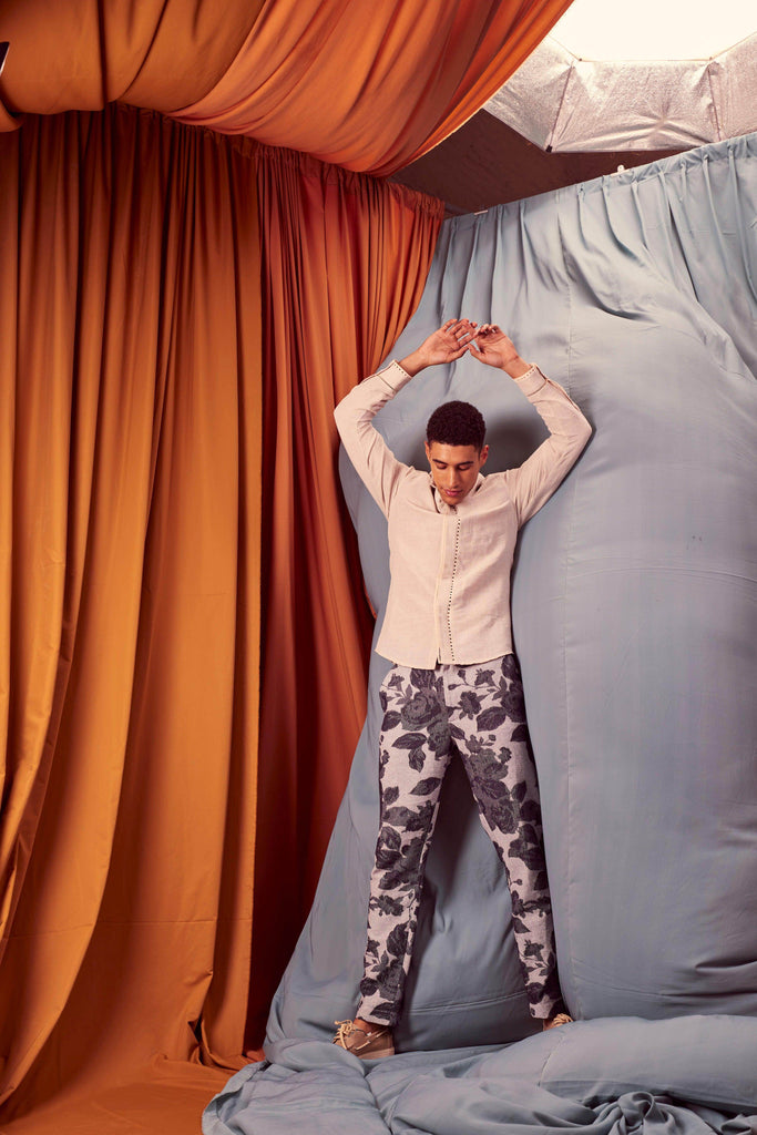 JACQUARD PANTS - dash and dot dash and dot