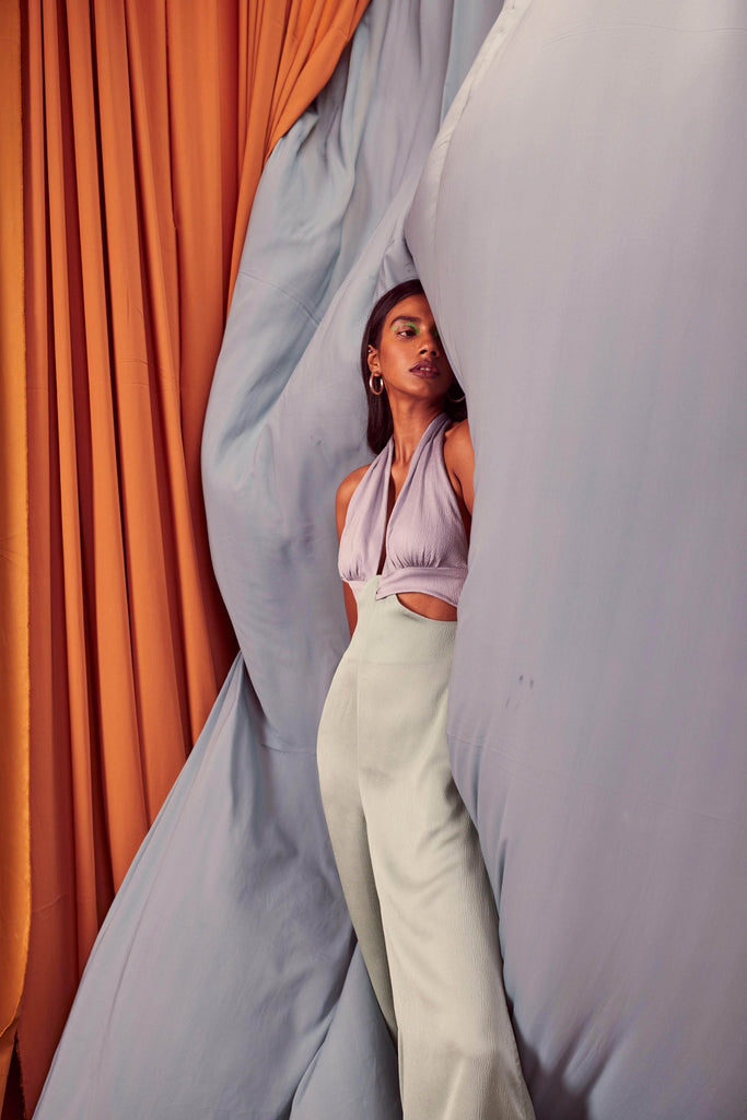 HALTER CUTOUT JUMPSUIT - dash and dot dash and dot