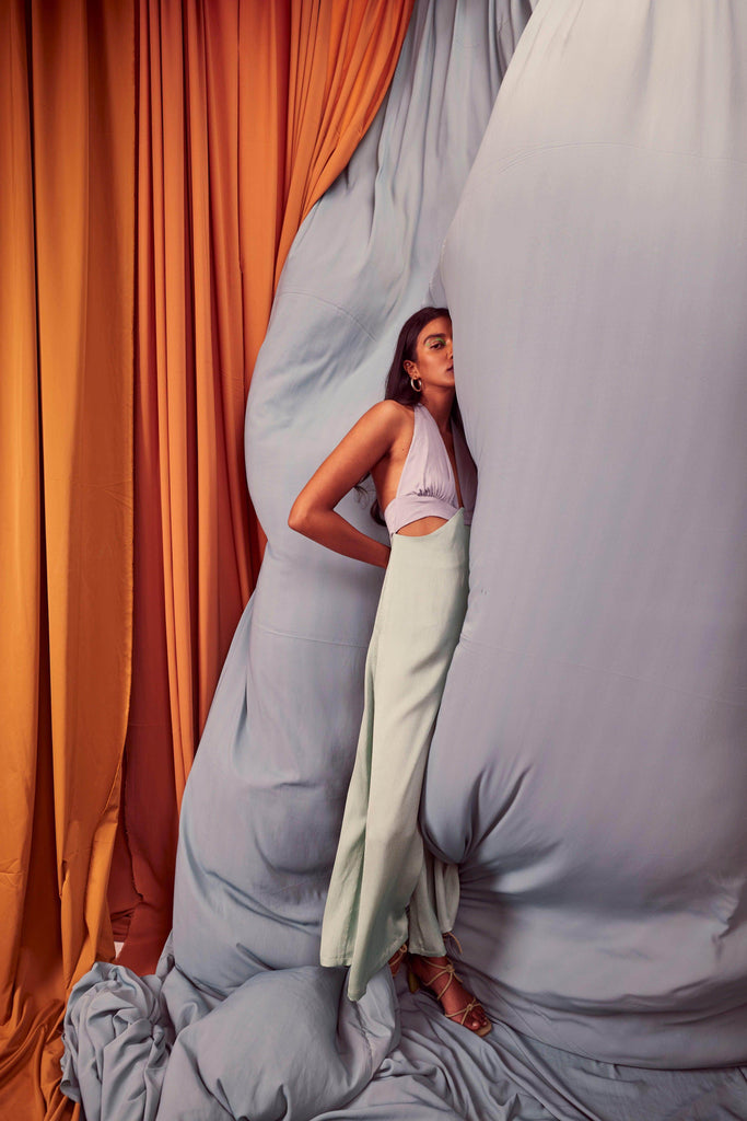 HALTER CUTOUT JUMPSUIT - dash and dot dash and dot