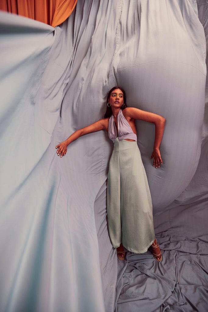 HALTER CUTOUT JUMPSUIT - dash and dot dash and dot