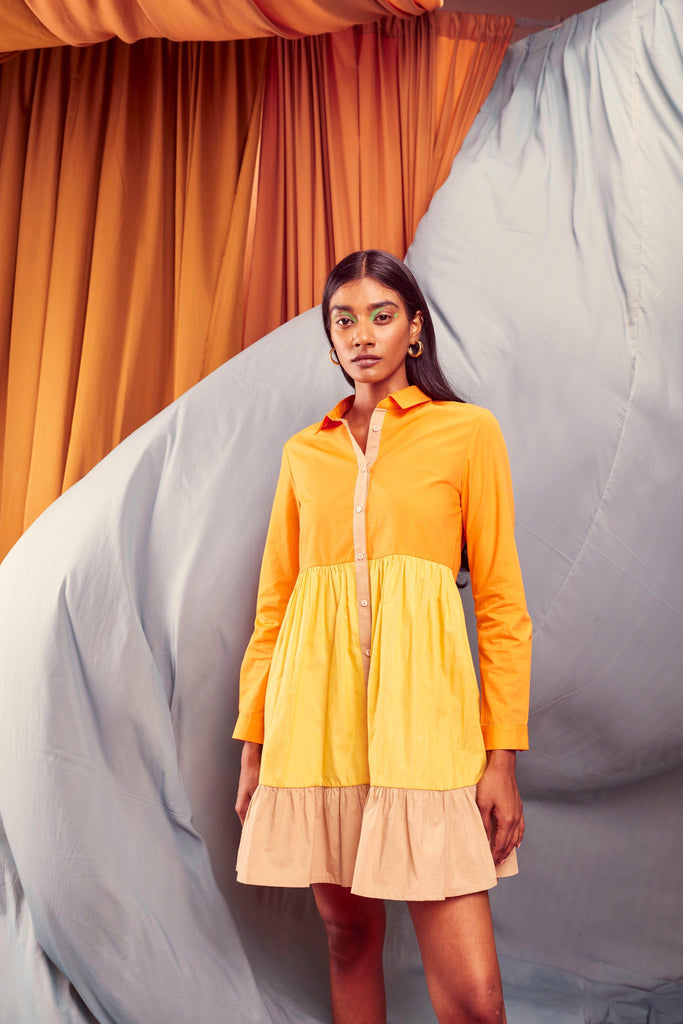 COLOR BLOCKED TIERED MINI - dash and dot dash and dot