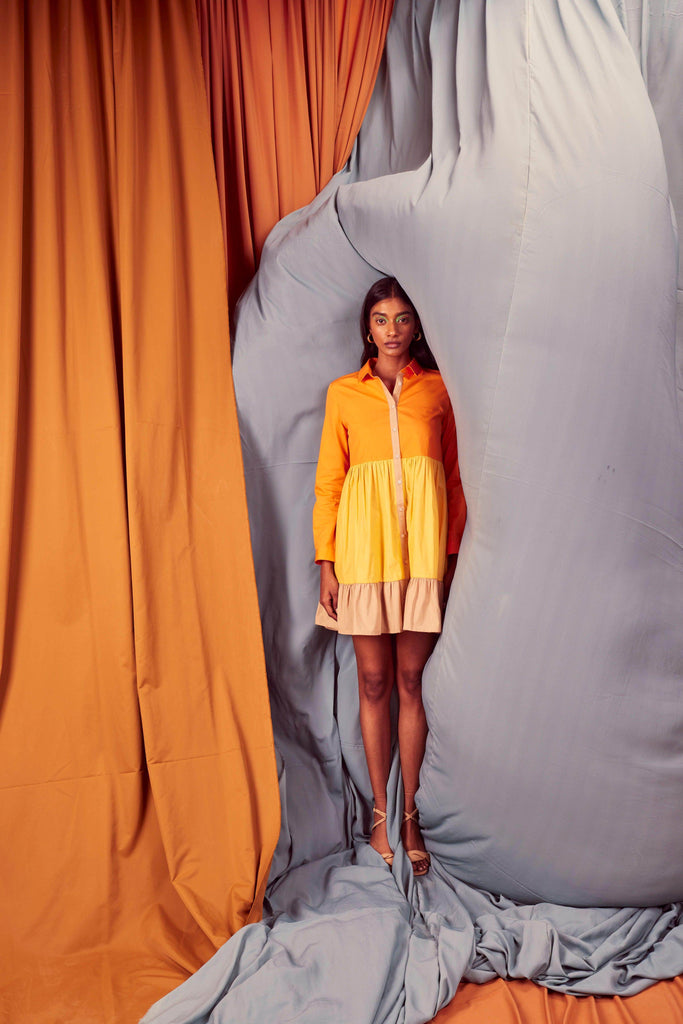 COLOR BLOCKED TIERED MINI - dash and dot dash and dot